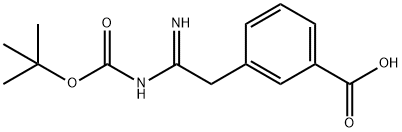 3-(2-((叔丁氧基羰基)氨基)-2-亚氨基乙基)苯甲酸 结构式