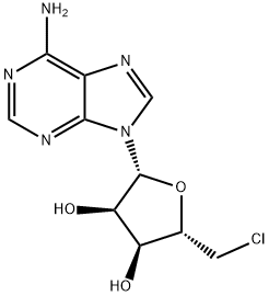 5'-クロロ-5'-デオキシアデノシン 化学構造式
