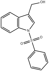 [1-(フェニルスルホニル)-1H-インドール-3-イル]メタノール 化学構造式