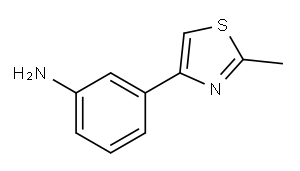 3-(2-甲基-1,3-噻唑-4-基)苯胺, 89250-34-0, 结构式