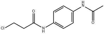 N-[4-(アセチルアミノ)フェニル]-3-クロロプロパンアミド 化学構造式