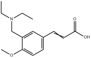 (2E)-3-{3-[(ジエチルアミノ)メチル]-4-メトキシフェニル}アクリル酸 化学構造式