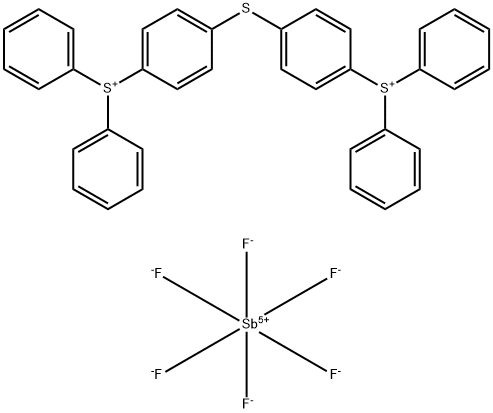 二[4-二苯基硫苯基]硫醚二六氟锑酸盐, 89452-37-9, 结构式