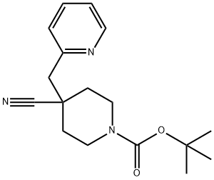 4-氰基-4-(吡啶-2-基甲基)哌啶-1-羧酸叔丁酯, 895132-38-4, 结构式