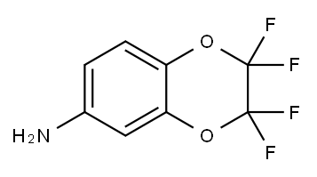 6-アミノ-2,2,3,3-テトラフルオロ-1,4-ベンゾジオキサン 化学構造式
