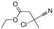 Butyric acid, 3-chloro-3-cyano-, ethyl ester (7CI) Structure