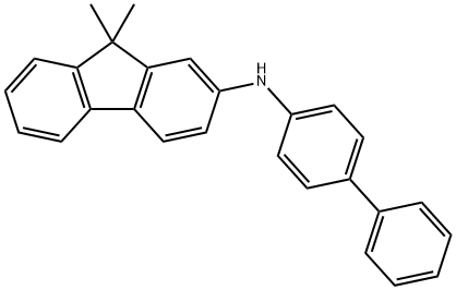 2-(4-ビフェニリル)アミノ-9,9-ジメチルフルオレン 化学構造式