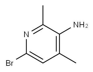 6-溴-2,4-二甲基吡啶-3-胺 结构式