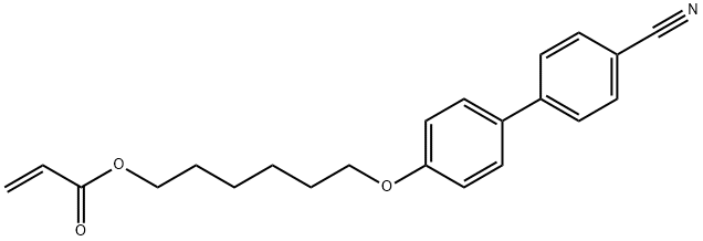 4-[(6-アクリロイルオキシ)ヘキシルオキシ]-4'-シアノビフェニル 化学構造式