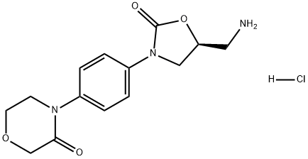(S)-4-(4-(5-(Aminomethyl)-2-oxooxazolidin-3-yl)phenyl)morpholin-3-one.HCl Structure