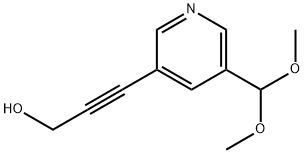 3-(5-DIMETHOXYMETHYL-PYRIDIN-3-YL)-PROP-2-YN-1-OL Structure