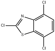 2,4,7-トリクロロ-1,3-ベンゾチアゾール 化学構造式