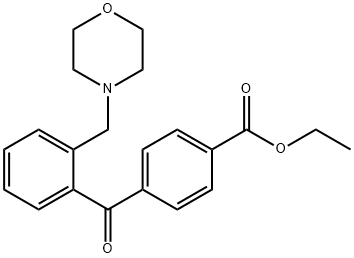 4'-カルボエトキシ-2-モルホリノメチルベンゾフェノン 化学構造式