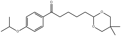 5-(5,5-DIMETHYL-1,3-DIOXAN-2-YL)-4'-ISOPROPOXYVALEROPHENONE Structure
