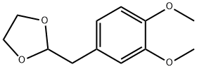 4-(1,3-ジオキソラン-2-イルメチル)-1,2-ジメトキシベンゼン 化学構造式