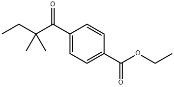 4'-カルボエトキシ-2,2-ジメチルブチロフェノン 化学構造式