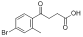 4-(4-ブロモ-2-メチルフェニル)-4-オキソ酪酸 化学構造式