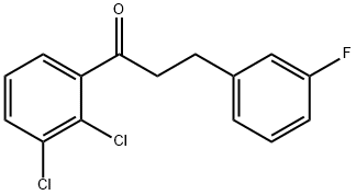2',3'-ジクロロ-3-(3-フルオロフェニル)プロピオフェノン 化学構造式