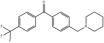 4-ピペリジノメチル-4'-トリフルオロメチルベンゾフェノン 化学構造式