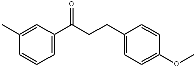 3-(4-甲氧基苯基)-1-(间甲苯基)丙-1-酮 结构式