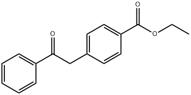 4-(2-オキソ-2-フェニルエチル)安息香酸エチル 化学構造式