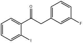 2-(3-フルオロフェニル)-2'-ヨードアセトフェノン 化学構造式