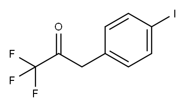 3-(4-ヨードフェニル)-1,1,1-トリフルオロ-2-プロパノン 化学構造式