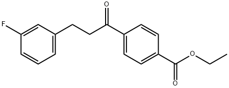 4'-カルボエトキシ-3-(3-フルオロフェニル)プロピオフェノン 化学構造式