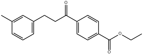 4'-カルボエトキシ-3-(3-メチルフェニル)プロピオフェノン 化学構造式