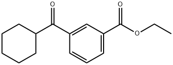 3-カルボエトキシフェニルシクロヘキシルケトン 化学構造式