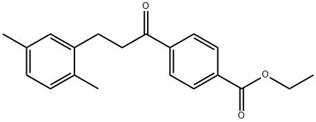 4'-カルボエトキシ-3-(2,5-ジメチルフェニル)プロピオフェノン 化学構造式