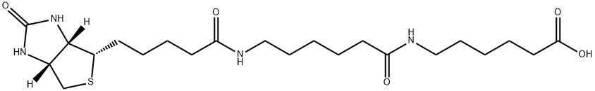 6-((6-((生物素基)氨基)己酰基)氨基)己酸 结构式