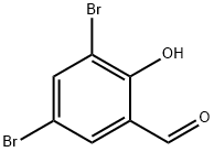3,5-ジブロモサリチルアルデヒド 化学構造式