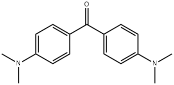4,4'-二(N,N-二甲氨基)二苯甲酮 结构式