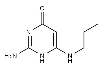 2-amino-6-propylamino-1H-pyrimidin-4-one Structure