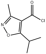 4-Isoxazolecarbonyl chloride, 3-methyl-5-(1-methylethyl)- (9CI) 结构式