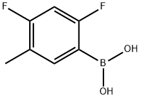 (2,4-二氟-5-甲基苯基)硼酸 结构式