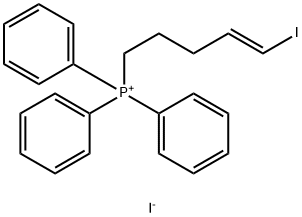 (1-iodo-1-penten-5-yl)triphenylphosphonium Struktur