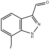 7-フルオロ-1H-インダゾール-3-カルブアルデヒド 化学構造式