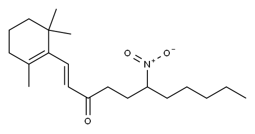 6-Nitro-1-(2,6,6-trimethyl-cyclohex-1-enyl)-undec-1-en-3-one Structure