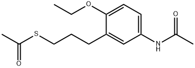 N-[3-(3-アセチルチオプロピル)-4-エトキシフェニル]アセトアミド 化学構造式
