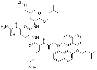 N-[2-[[(1S)-2'-(3-Methylbutoxy)[1,1'-binaphthalen]-2-yl]oxy]acetyl]-D-lysyl-D-arginyl-L-leucine 3-methylbutyl ester hydrochloride
