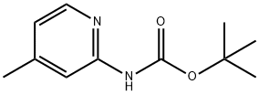 TERT-ブチル (4-メチルピリジン-2-イル)カルバマート 化学構造式