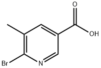 2-BROMO-3-METHYLPYRIDINE-5-CARBOXYLIC ACID Structure