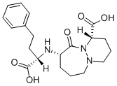 (1S)-9α-[[(S)-1-カルボキシ-3-フェニルプロピル]アミノ]オクタヒドロ-10-オキソ-6H-ピリダジノ[1,2-a][1,2]ジアゼピン-1α-カルボン酸 化学構造式