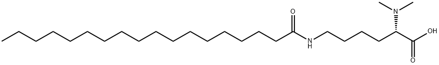 N2,N2-dimethyl-N6-(1-oxooctadecyl)-L-lysine Structure