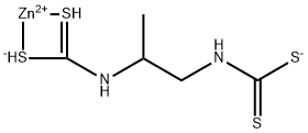 Zinc 1,2-propylenebis(dithiocarbamate) polymers Struktur
