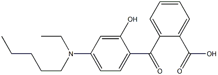 o-[4-(N-Ethylpentylamino)-2-hydroxybenzoyl]benzoic acid 结构式