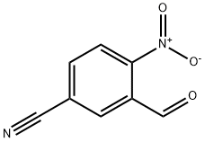2-硝基-5-氰基苯甲醛 结构式