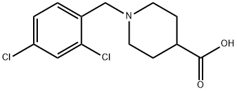 1-[(2,4-二氯苯基)甲基]-4-哌啶甲酸 结构式